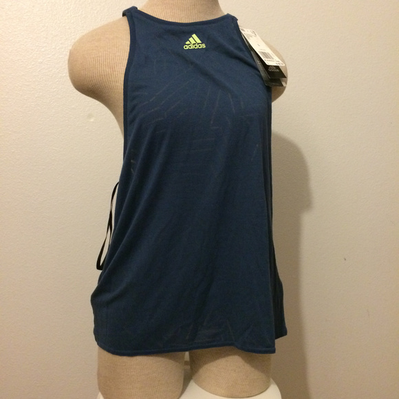 adidas Tops - Blue Adidas Burnout Tank Top - large (NWT)